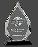 Diamond Crystal on Black Pedestal Base
