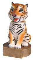 MASCOT BOBBLEHEAD RESIN, TIGER - 6"