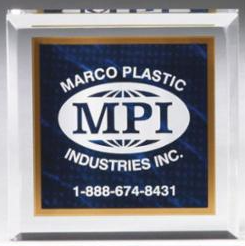 ACRYLIC SQ PAPER WEIGHT  3.3/4"x3.3/4"