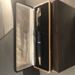 6 " x 2 " Black Velvet Pen Case With PEN