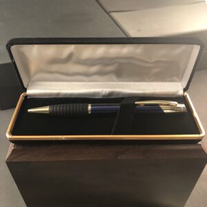 6 " x 2 " Black Velvet Pen Case With PEN