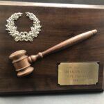 8X10 WALNUT FINISH GAVEL PLAQUE