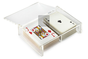ACRYLIC TWO PLAYING CARDS BOX